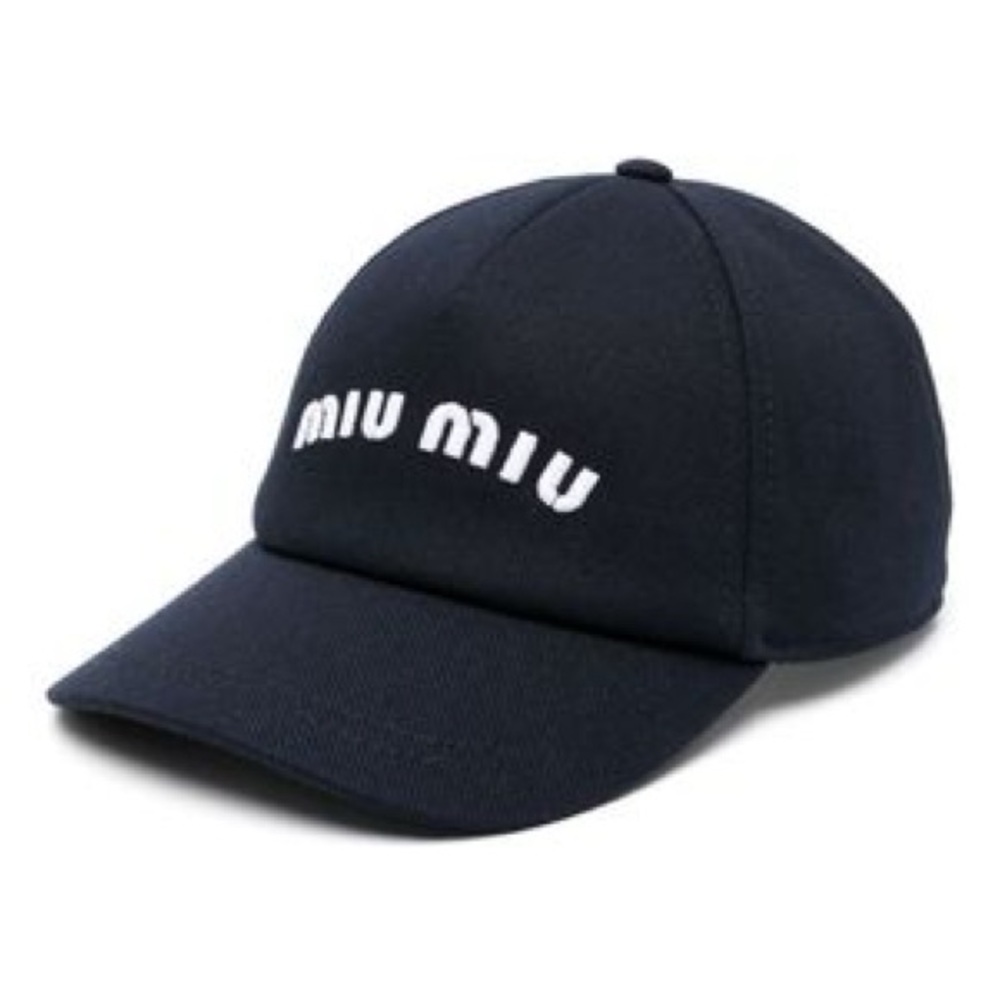 Miu Miu Women's Navy Cotton Baseball Cap